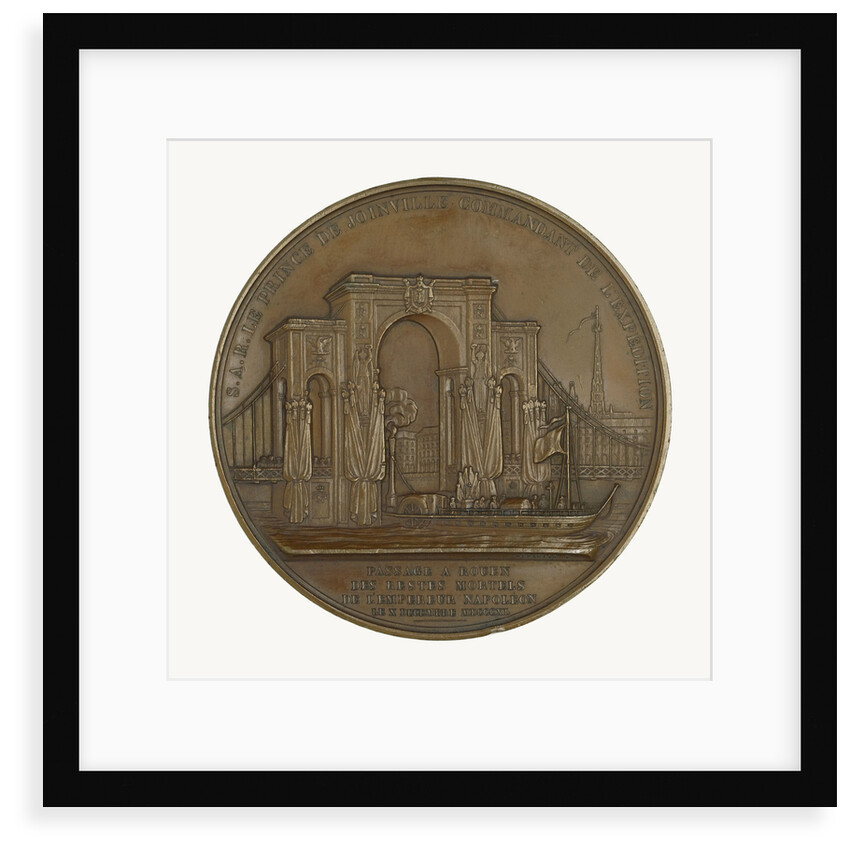 Medal commemorating the translation of the body of Napoleon to Rouen; reverse by Alexis Joseph Depaulis