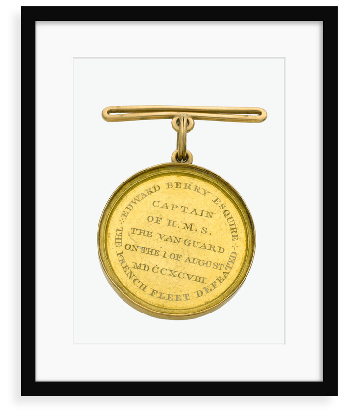 Naval Gold Medal (Captain's) for the Battle of the Nile, 1798, reverse by Lewis Pingo