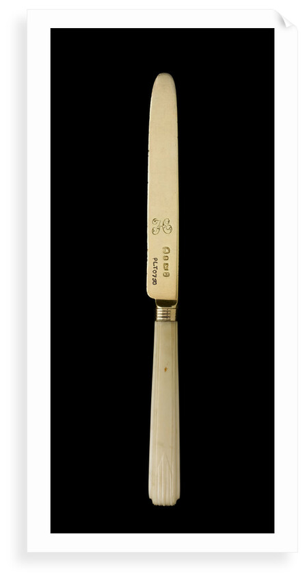 Horatia Nelson's silver-gilt dessert knife, ordered for his daughter by Nelson from John Salter, his silversmith in the Strand by R.T.