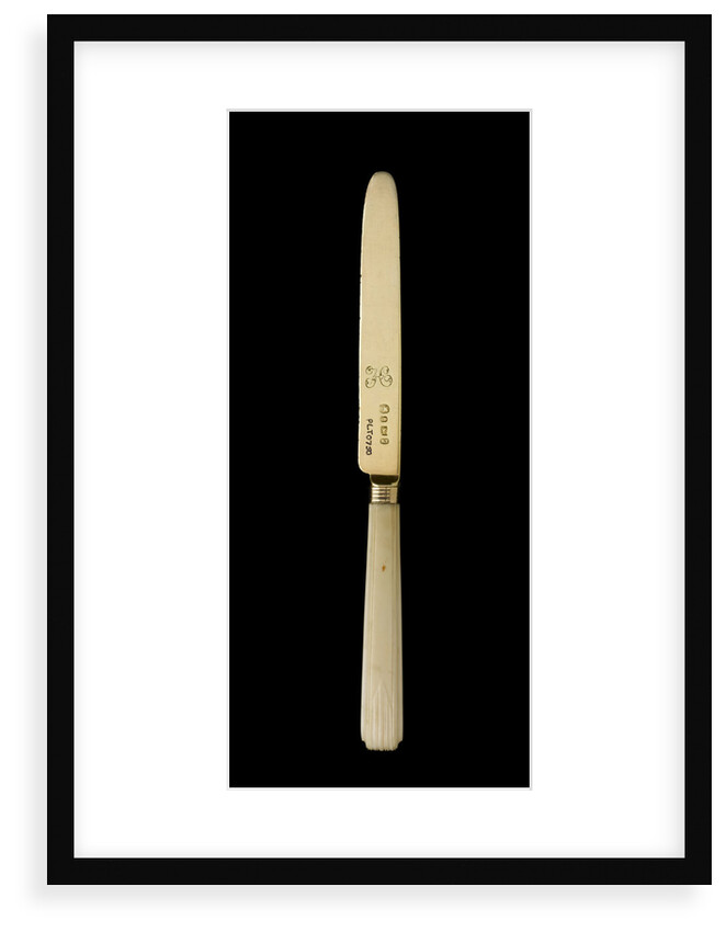Horatia Nelson's silver-gilt dessert knife, ordered for his daughter by Nelson from John Salter, his silversmith in the Strand by R.T.