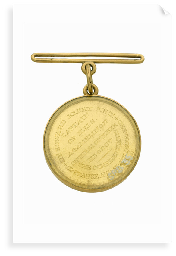 Naval Gold Medal (Captain's) for the Battle of Trafalgar, 1805, reverse by Lewis Pingo