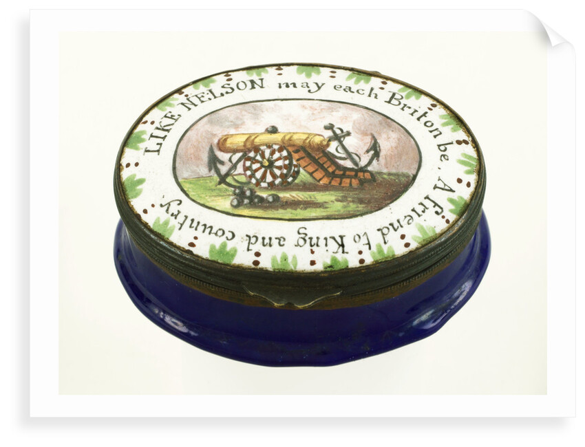 Oval patch box commemorating Vice-Admiral Horatio Nelson (1758-1805) by unknown
