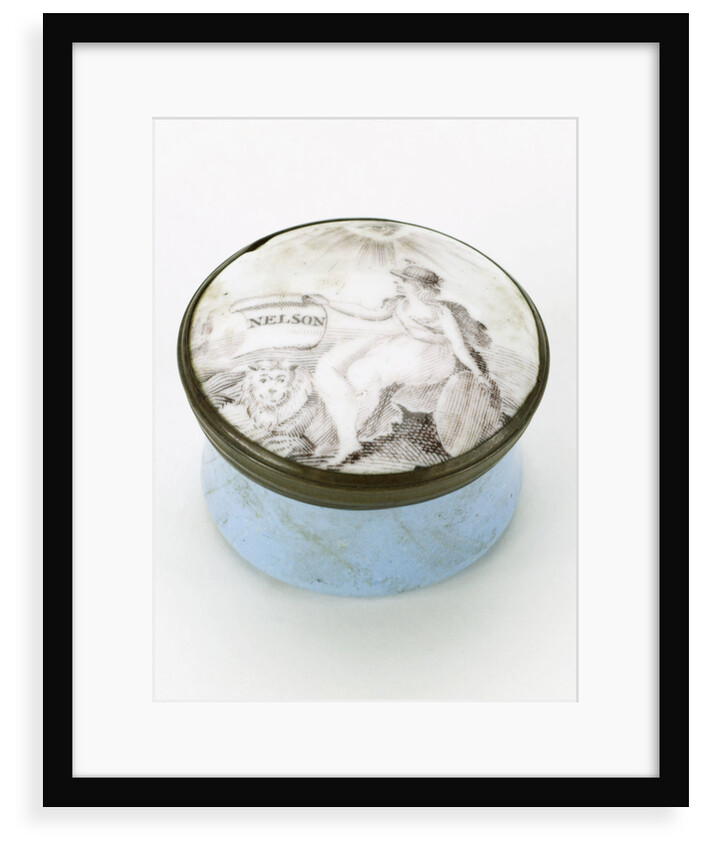 Round patch box commemorating Vice-Admiral Horatio Nelson (1758-1805) by unknown