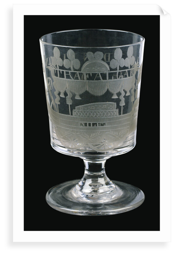 Rummer depicting Nelson's funeral car by Unknown