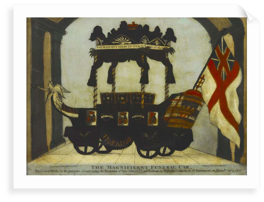 The Magnificent Funeral Car Which was Built for the purpose of conveying the Remains of Vice-Admiral Lord Nelson to St Pauls' by Stampa & Son