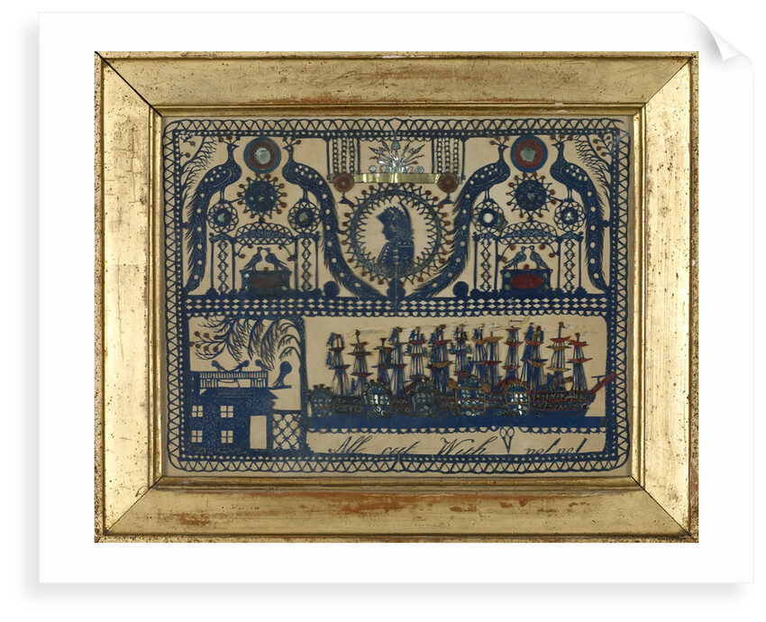 Cut paper picture (découpage) commemorating Vice-Admiral Horatio Nelson (1758-1805) by Unknown