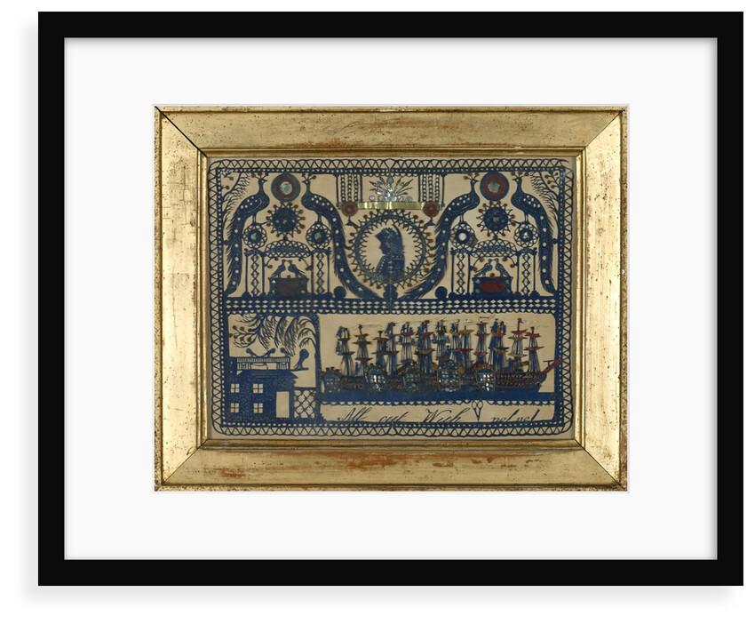 Cut paper picture (découpage) commemorating Vice-Admiral Horatio Nelson (1758-1805) by Unknown
