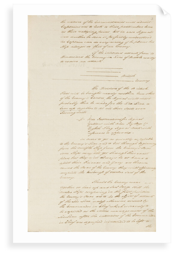 Nelson's secret memorandum, page two by Horatio Nelson