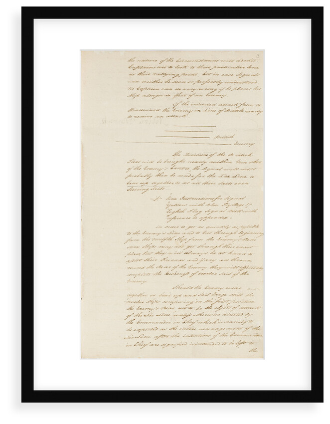 Nelson's secret memorandum, page two by Horatio Nelson