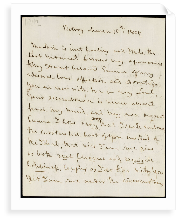 Letter from Horatio Nelson to Emma Hamilton, March 1805 by Horatio Nelson