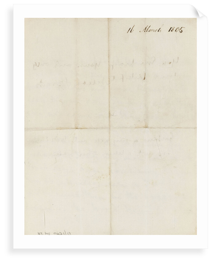 Letter from Nelson to Emma Hamilton, March 1805 by Horatio Nelson