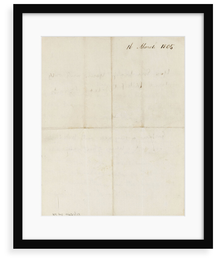 Letter from Nelson to Emma Hamilton, March 1805 by Horatio Nelson