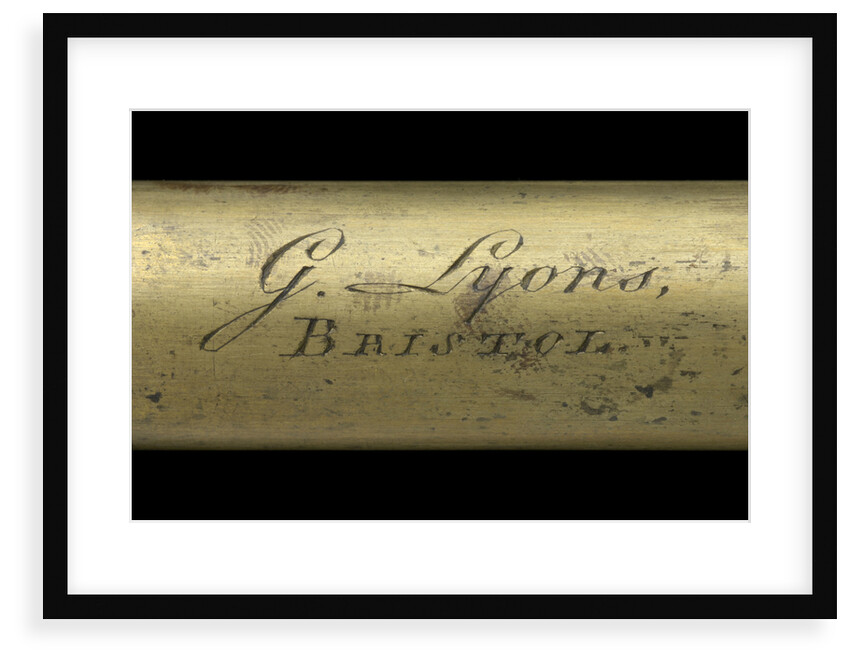 Pocket telescope - draw tube inscription by Godfrey Lyons
