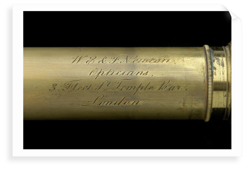 Pocket telescope - draw tube inscription by William & Frederick Newton