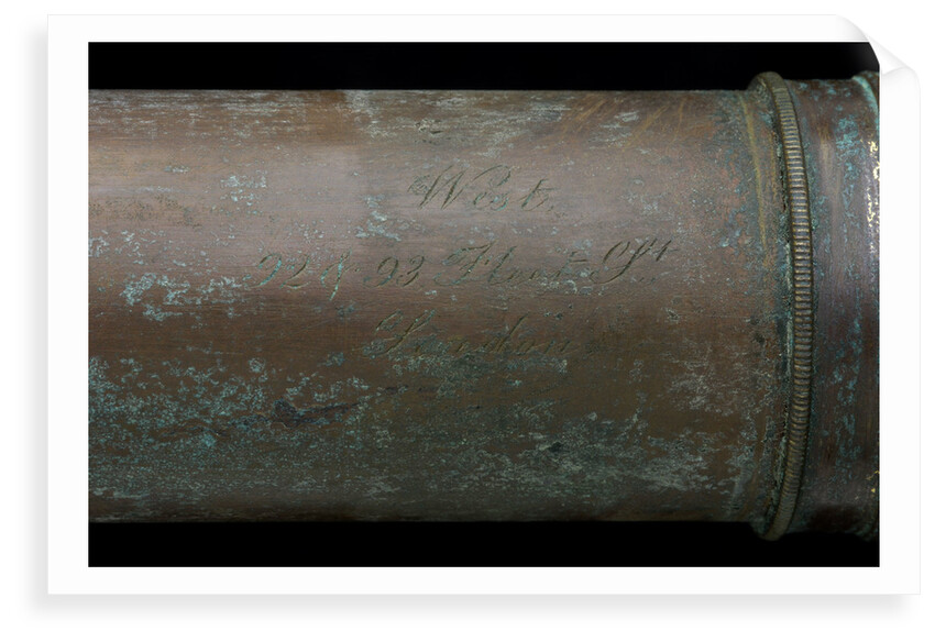 Portable telescope- inscription by Francis West