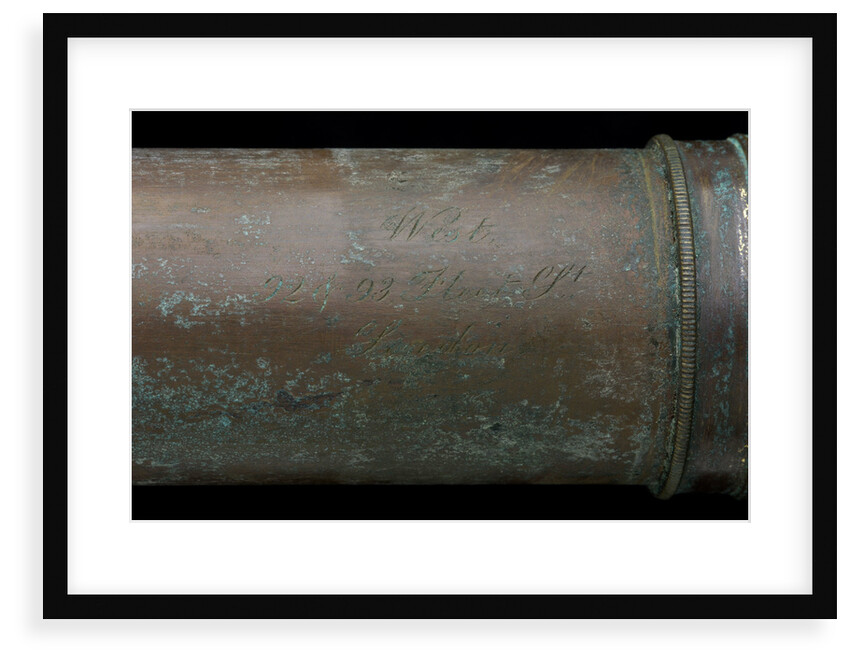 Portable telescope- inscription by Francis West