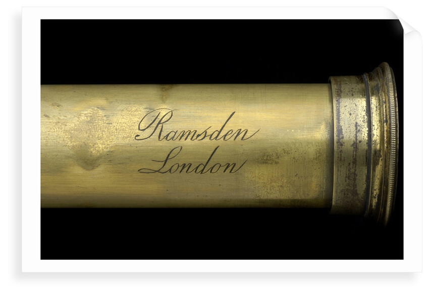 Pocket telescope - draw tube inscription by Jesse Ramsden