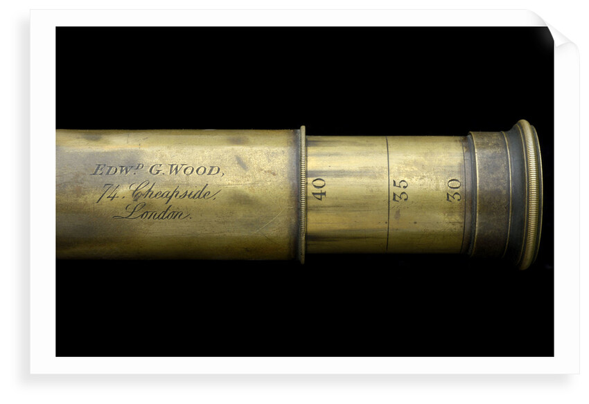 Portable telescope- draw tube inscription by Edward G. Wood