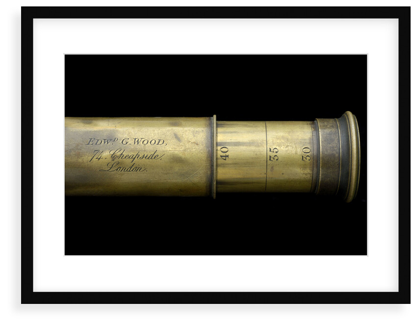 Portable telescope- draw tube inscription by Edward G. Wood