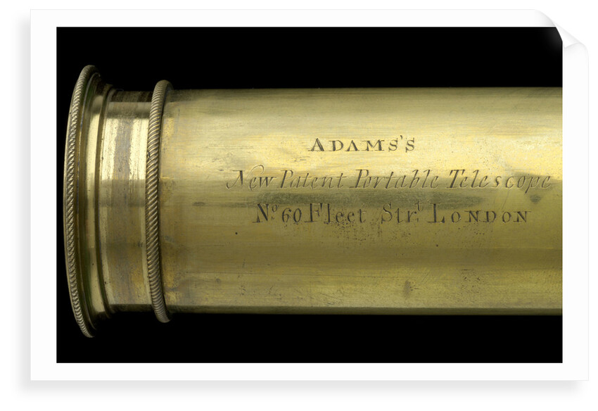 Adams's New Patent Portable Telescope - draw tube inscription by Adams