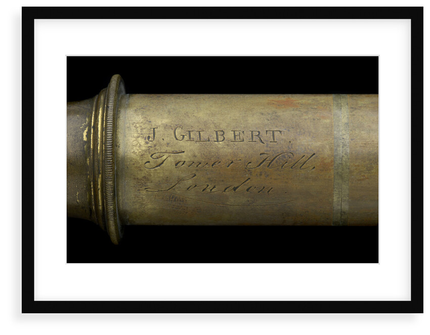 Portable telescope- draw tube inscription by John Gilbert