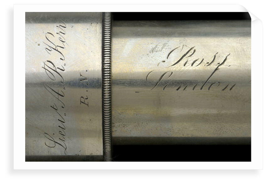 Officer of the Watch telescope- draw tube inscription by Thomas Ross