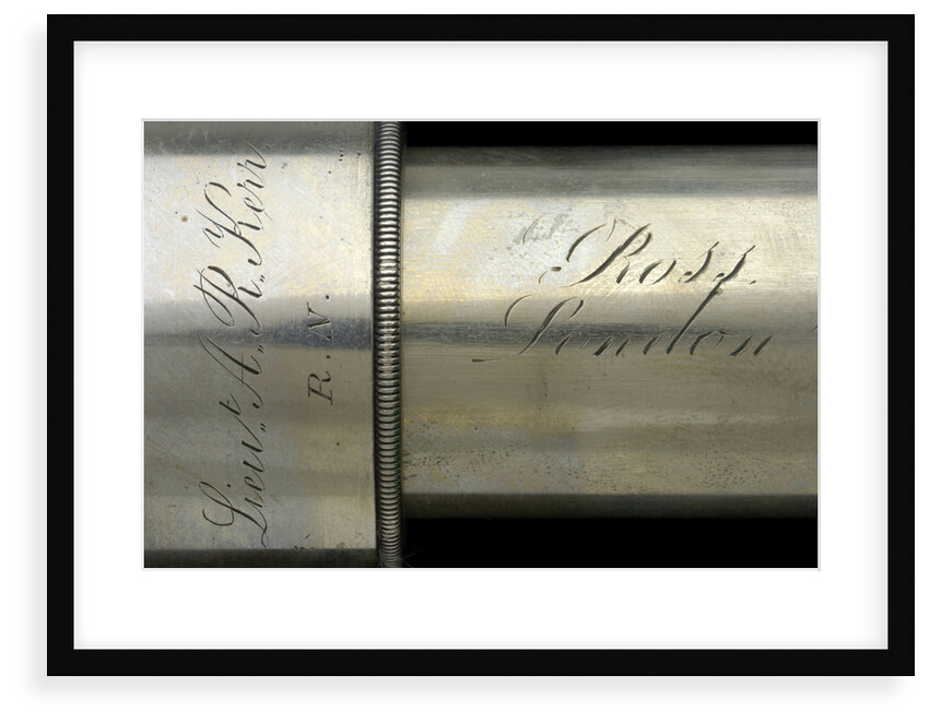 Officer of the Watch telescope- draw tube inscription by Thomas Ross