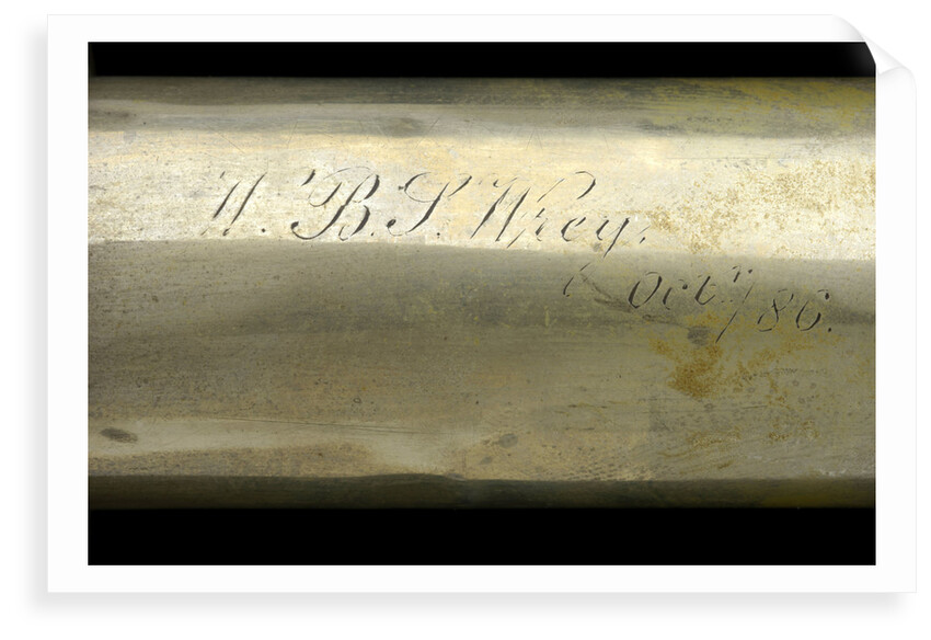 Officer of the Watch telescope- draw tube inscription by H. Ammersley