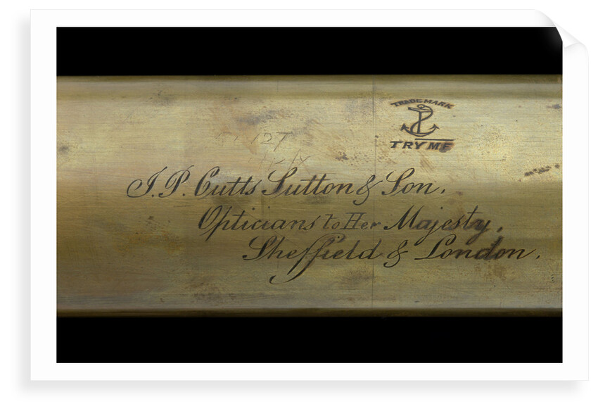 Lookout telescope - inscription by Cutts