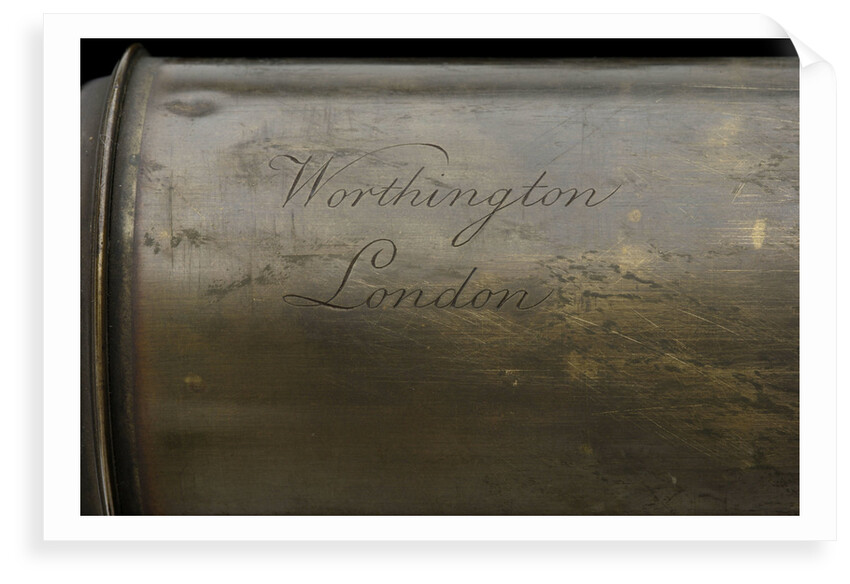 Night telescope - inscription by Nathaniel Worthington