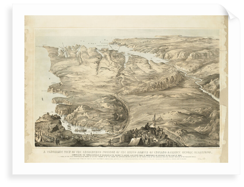 A Panoramic View of the Entrenched Position of the Allied Armies of England & France Before Sebastopol by unknown