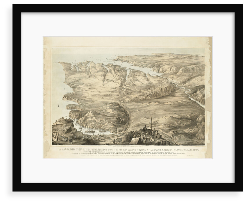 A Panoramic View of the Entrenched Position of the Allied Armies of England & France Before Sebastopol by unknown