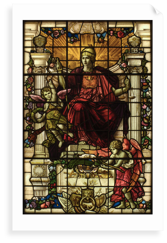 Baltic Exchange Glass, The Virtue Windows, Justice by John Dudley Forsyth