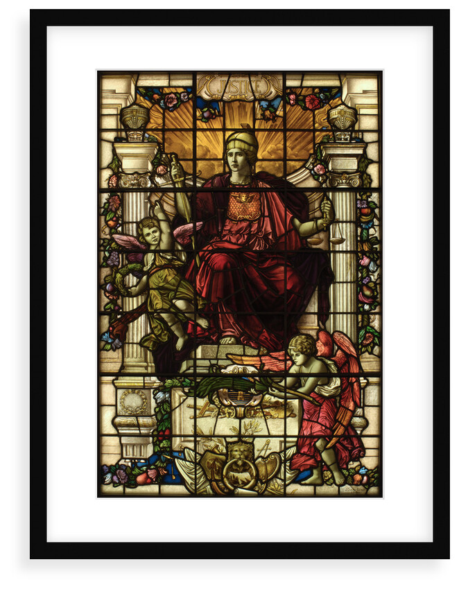 Baltic Exchange Glass, The Virtue Windows, Justice by John Dudley Forsyth