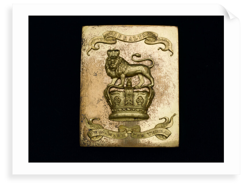 Belt plate - Royal Marines uniform: pattern 1827 by unknown