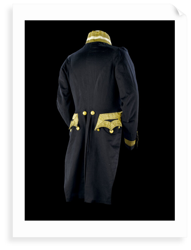 Full dress coat - back, Royal Naval uniform: pattern 1843 by Clancy