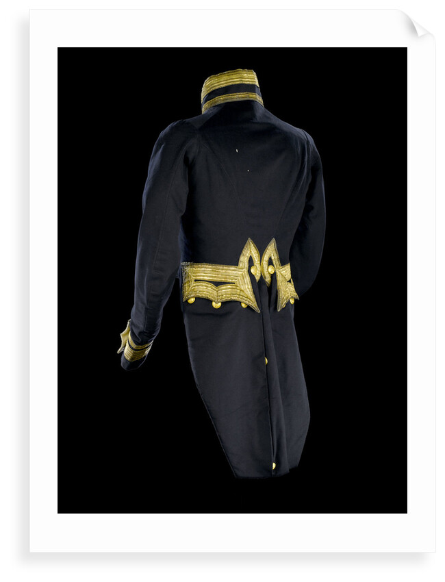 Full dress coat - back, Indian Naval uniform: pattern 1828 by Maynard & Harris