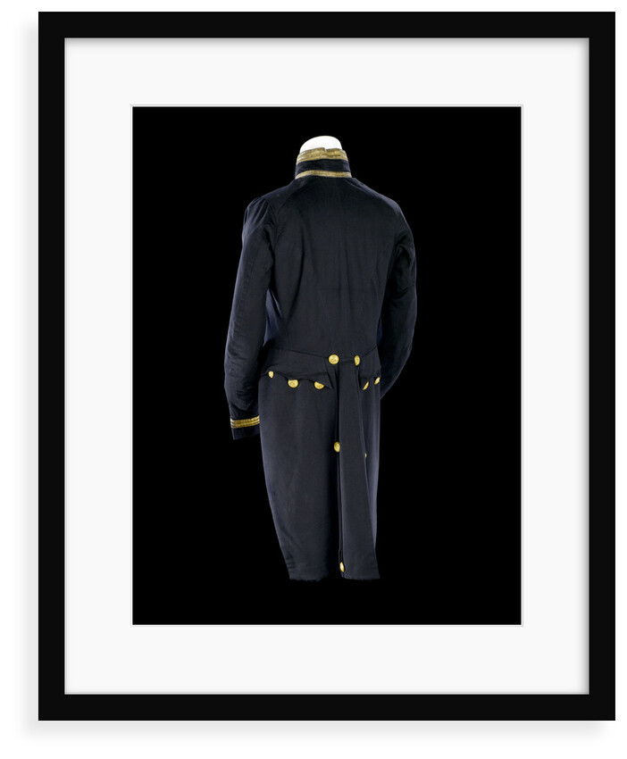 Full dress coat - back, Indian Naval uniform: pattern 1828 by Jennens