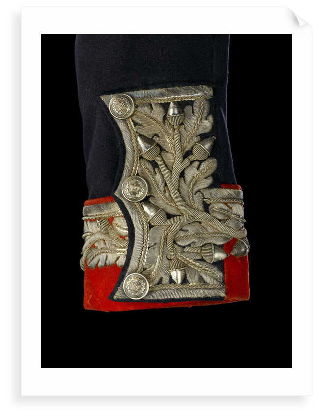 Full dress coat - cuff detail, Civil court dress: 1837 by Boggett & Co.
