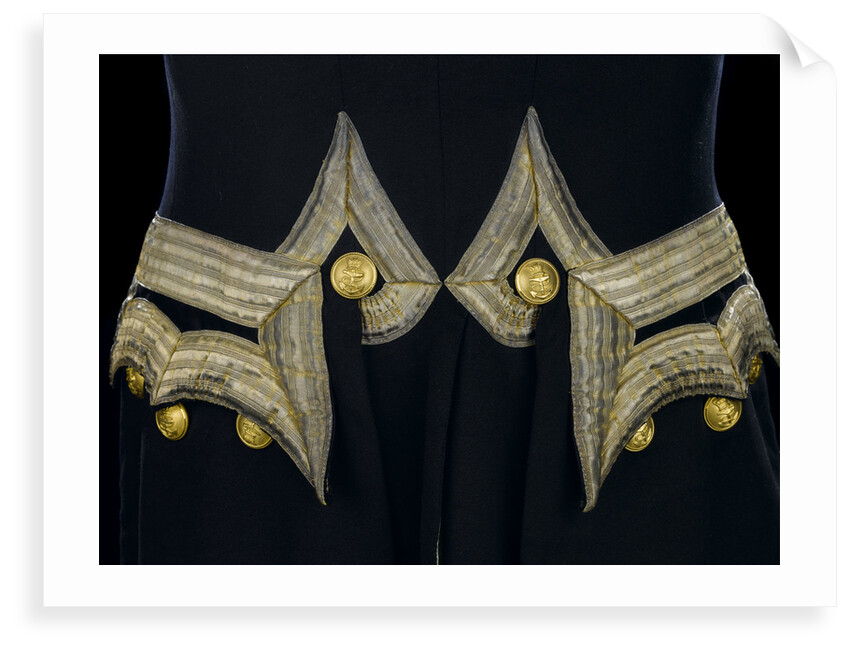 Full dress coat - back detail, Royal Naval uniform: pattern 1843 by Boggett & Reynolds