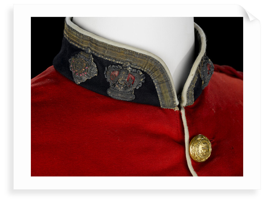 Tunic - collar detail, Royal Marines Light Infantry uniform: pattern 1856-1863 by J. & C. Linney