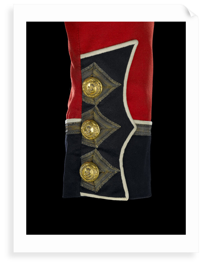 Tunic - cuff detail, Royal Marines Light Infantry uniform: pattern 1856-1863 by J. & C. Linney