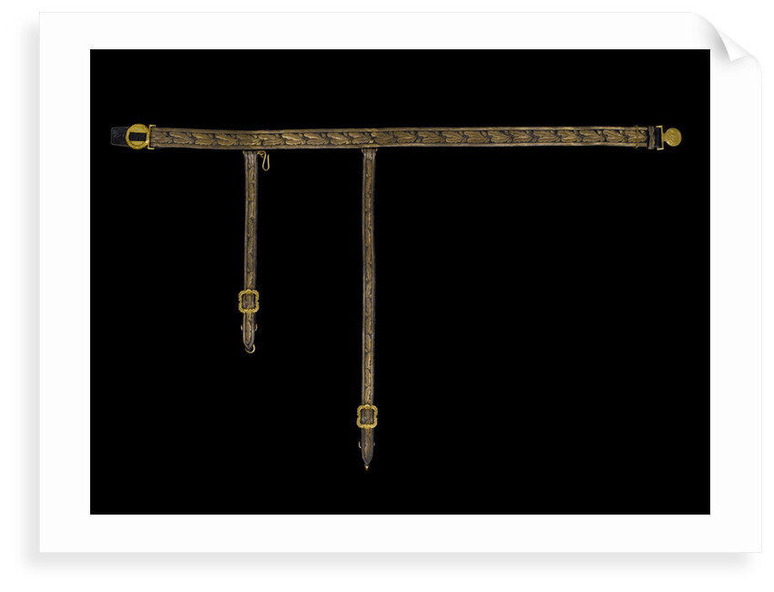 Full dress sword belt, Royal Naval uniform: pattern 1856 by unknown