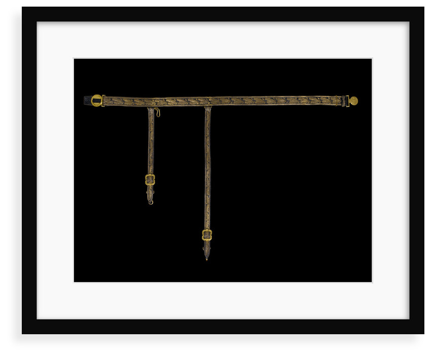 Full dress sword belt, Royal Naval uniform: pattern 1856 by unknown