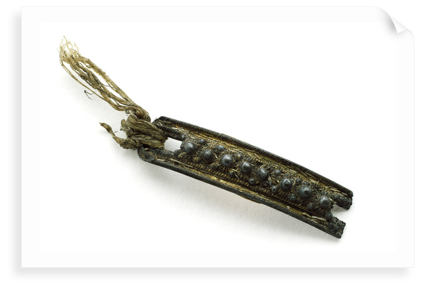 Fragment of ornamental metal plate by unknown