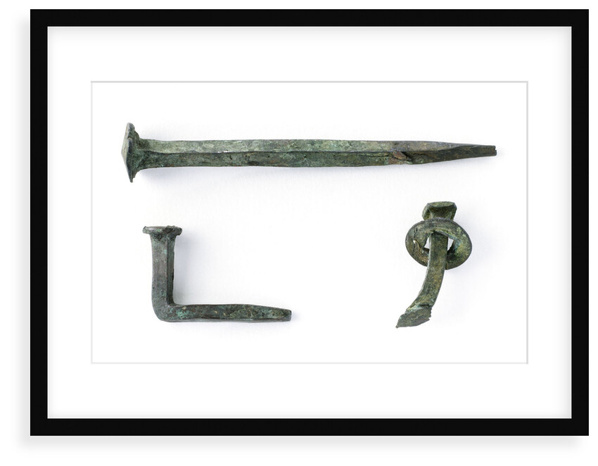 Two nails and a rivet by unknown