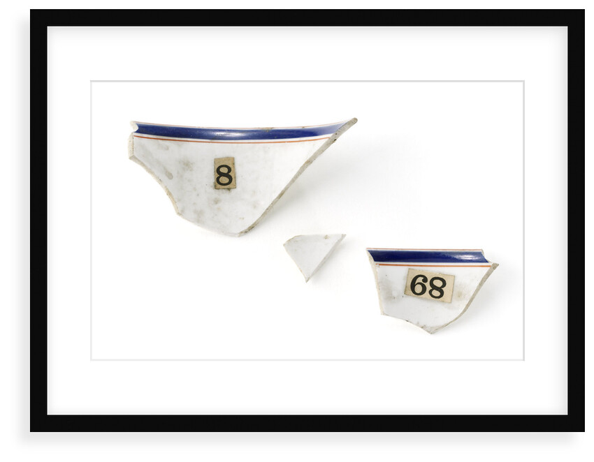 Tea cup fragments by Unknown