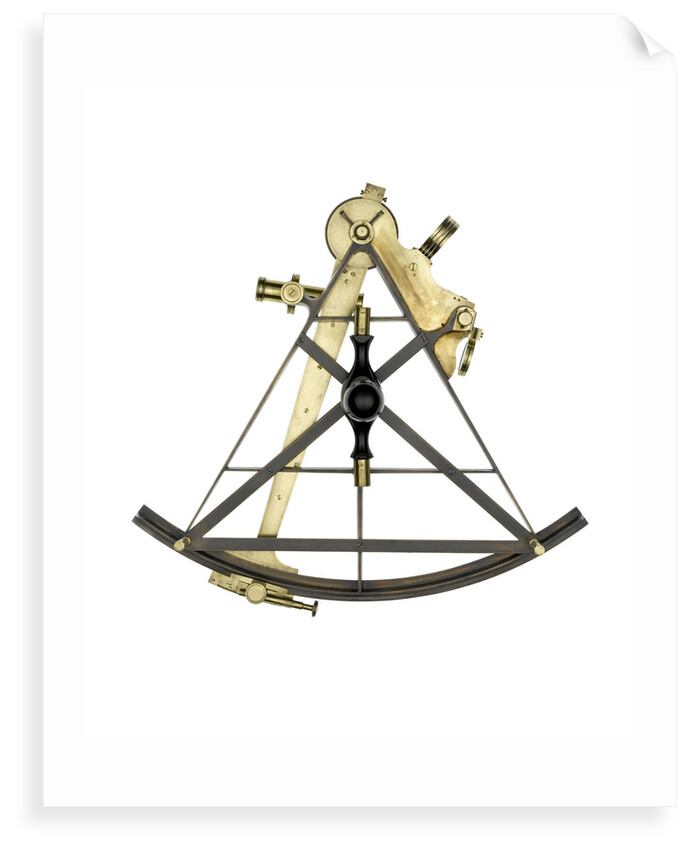 Sextant, brass - Gilbert & Wright - back by Gilbert & Wright