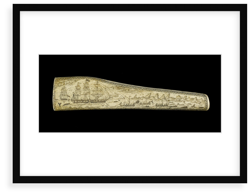 Resin imitation of a whalebone pan bone plaque by Juratone Co. Ltd.