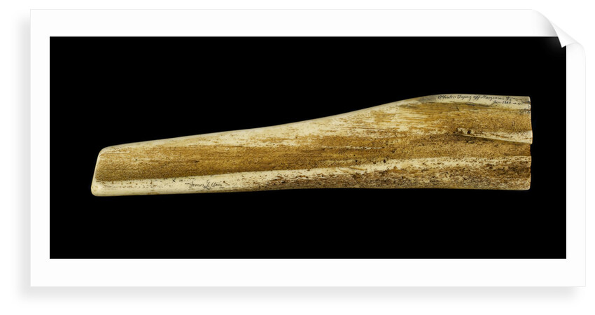 Resin imitation of a whalebone pan bone plaque by Juratone Co. Ltd.